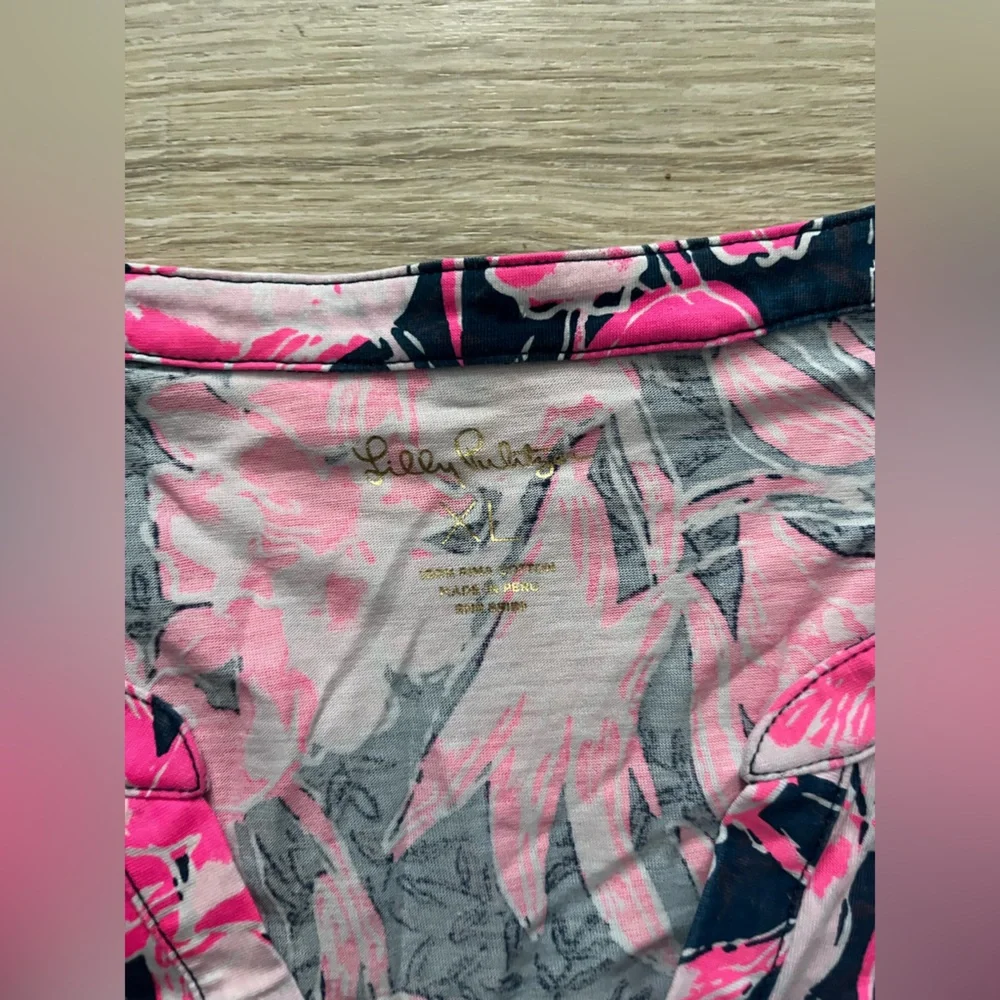 Lilly Pulitzer Women’s Daphne T-shirt dress in Inky Flamingo - Size XL - Picture 4 of 7